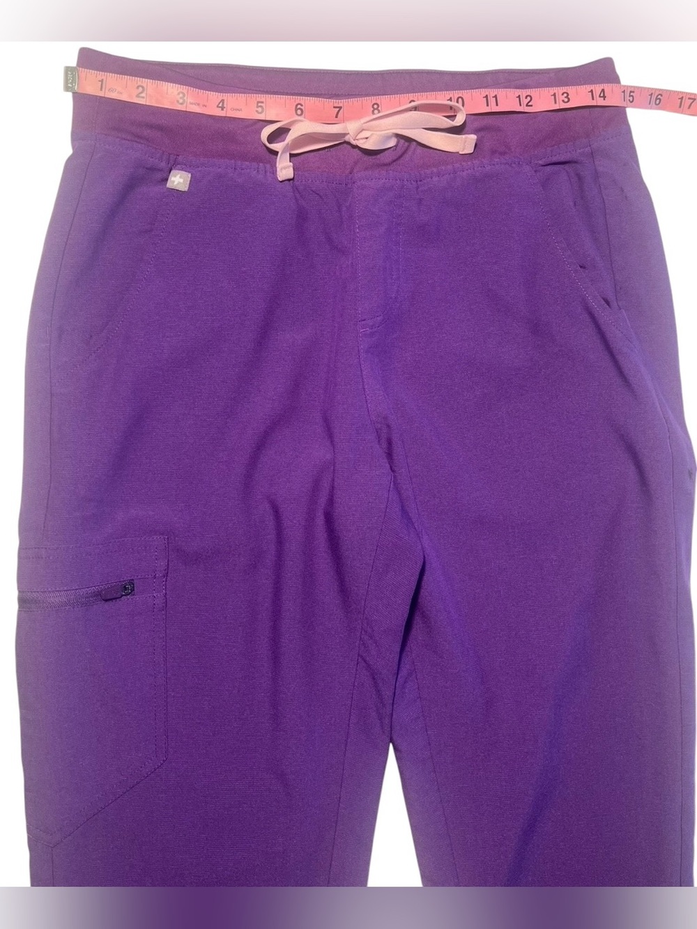 💜FIGS Set of both Small Ultra Violet Casma Scrub Top NWT & Zamora pants EUC - Picture 10 of 14